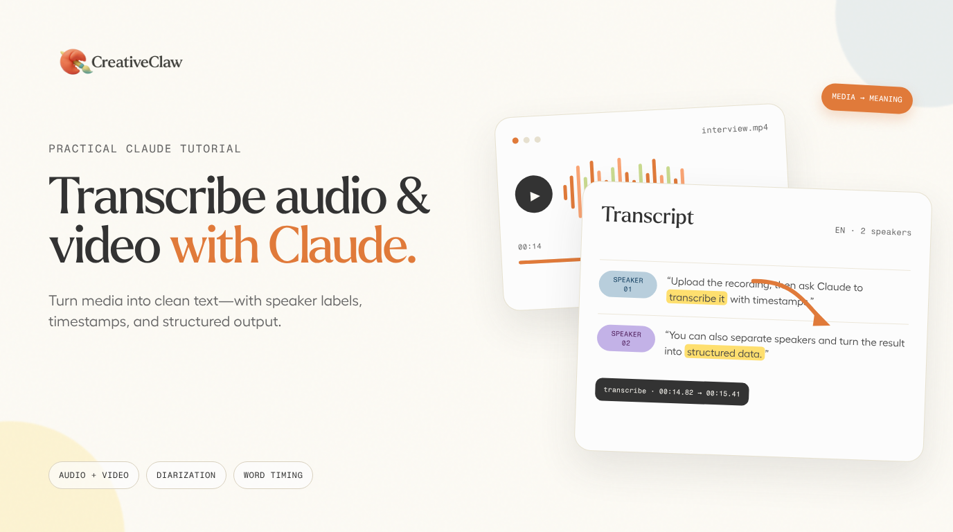 How to Transcribe Audio and Video with Claude (2026)