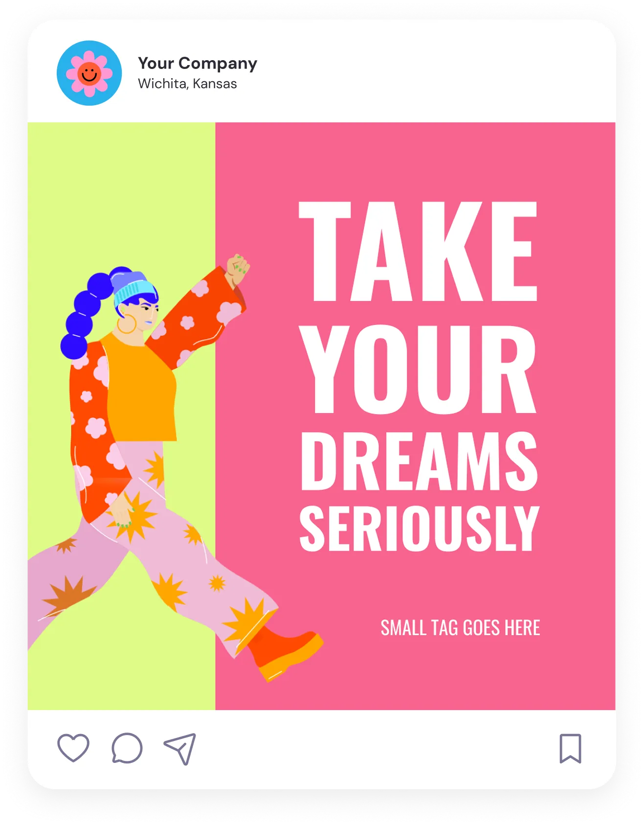 LinkedIn post mockup