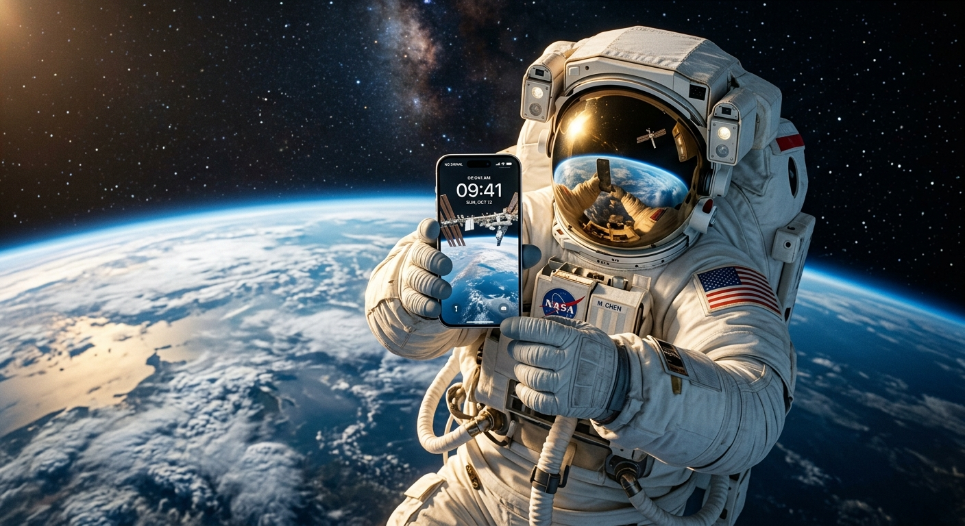 Astronaut with phone - version 1
